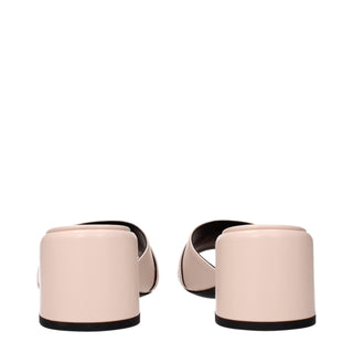 Versace Pink Leather Platform Sandals