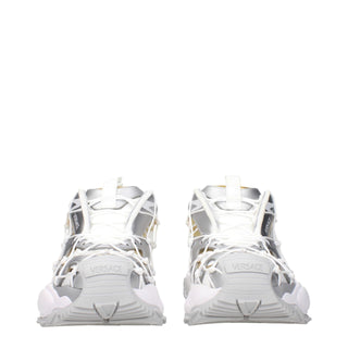 Versace White Fabric Chunky Sneakers