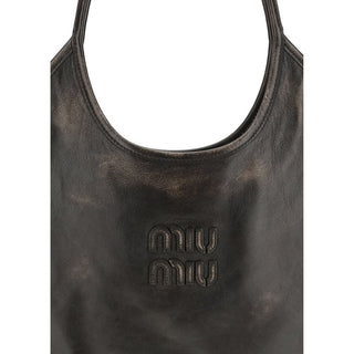 Miu Miu Brown Calf Leather Bos Taurus Shoulder Bag