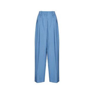 Stella McCartney Blue Linen Casual Pants