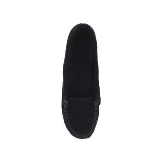 The Row Black Calfskin Moccassin