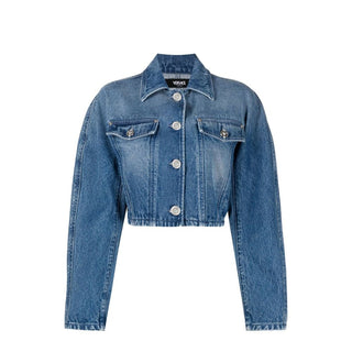 Versace Blue Cotton Denim Jacket
