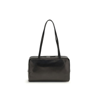 The Row Black Calf Leather Bos Taurus Shoulder Bag