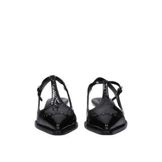 Miu Miu Black Calfskin Mid Heel Pumps