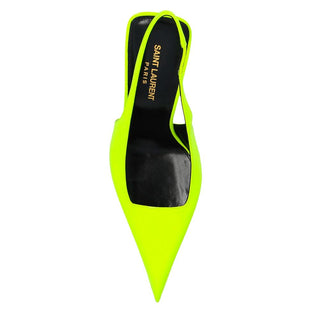 Saint Laurent Yellow Calfskin High Heel Pumps