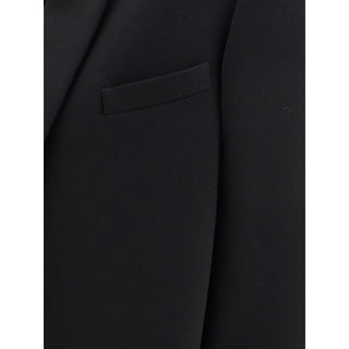 The Row Black Fleece Wool Coat