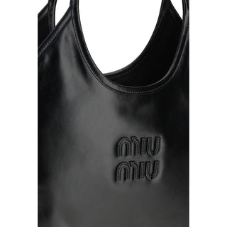 Miu Miu Black Calf Leather Bos Taurus Shoulder Bag