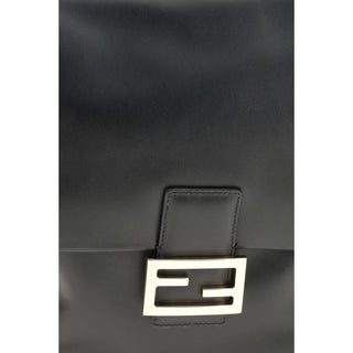 Fendi Black Calf Leather Bos Taurus Backpack