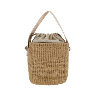 Chloé Beige Raffia Shoulder Bag