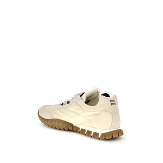 Miu Miu Beige Recycled Polyamide Athletic Sneakers