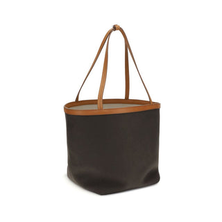 The Row Brown Cotton Shoulder Bag
